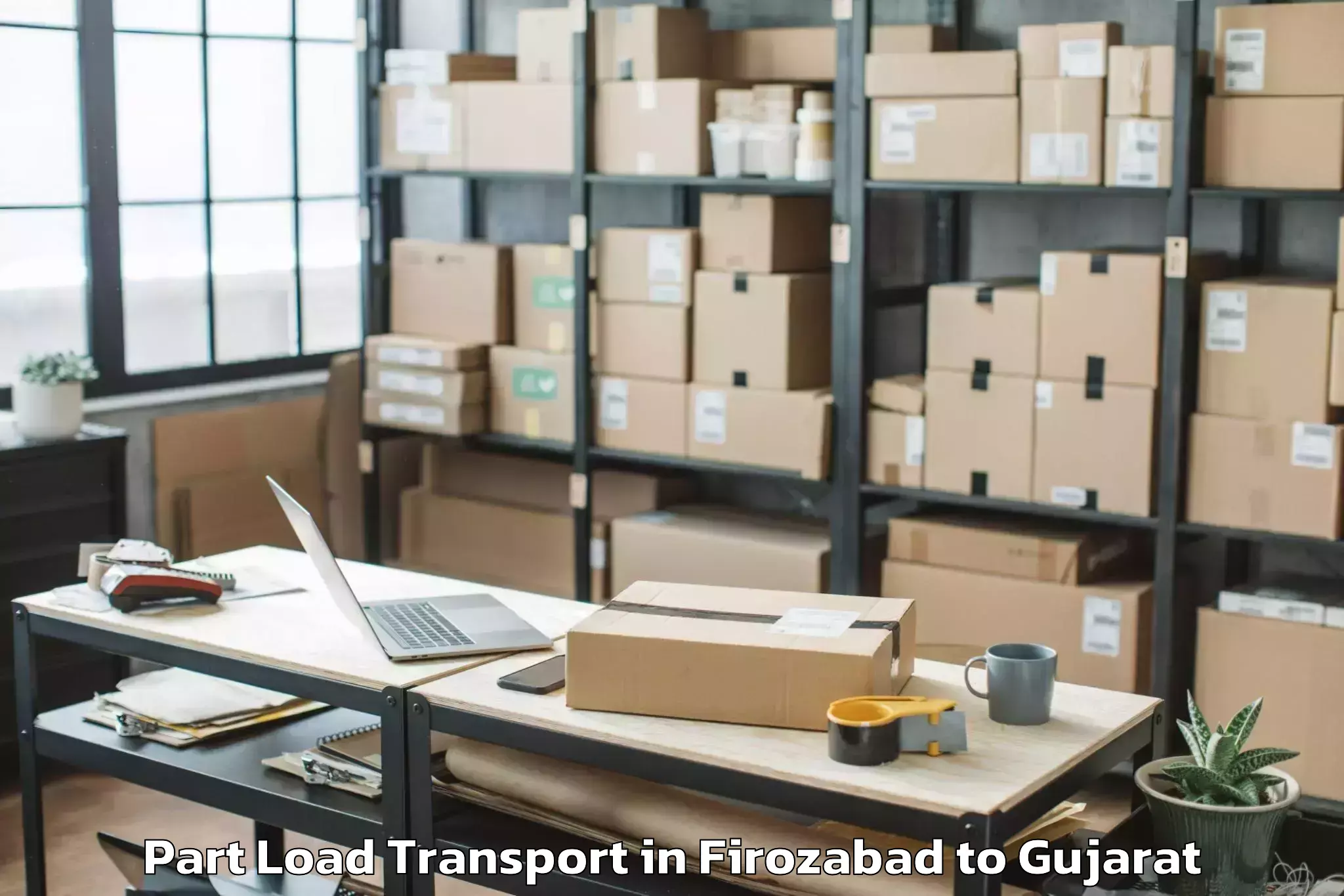 Quality Firozabad to Vijapur Part Load Transport